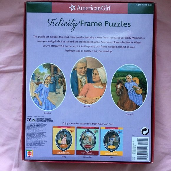 AMERICAN GIRL FELICITY Felicity framed puzzles